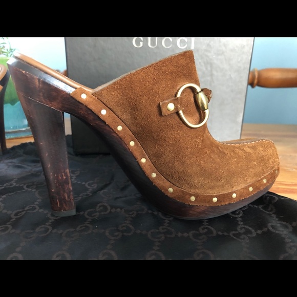 Gucci Brown Suede Mules / Clogs - Like New Condition! - Picture 6 of 9